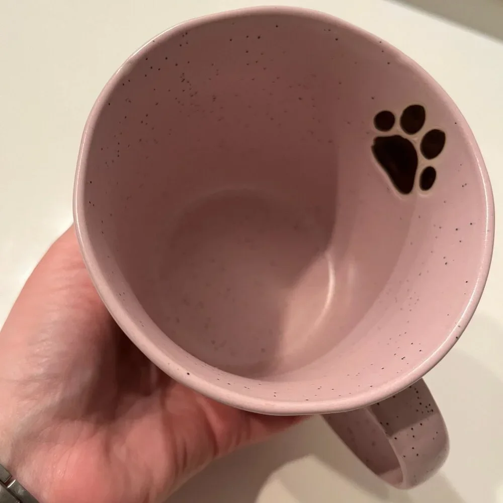 Dog Paw Print Mugs‎ (Set of 2 / new) (pet/x)